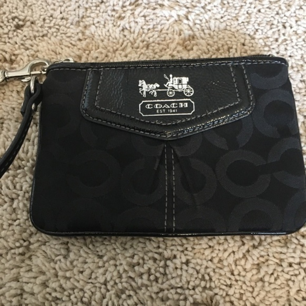Coach Black OP Art signature wristlet - Picture 10 of 13